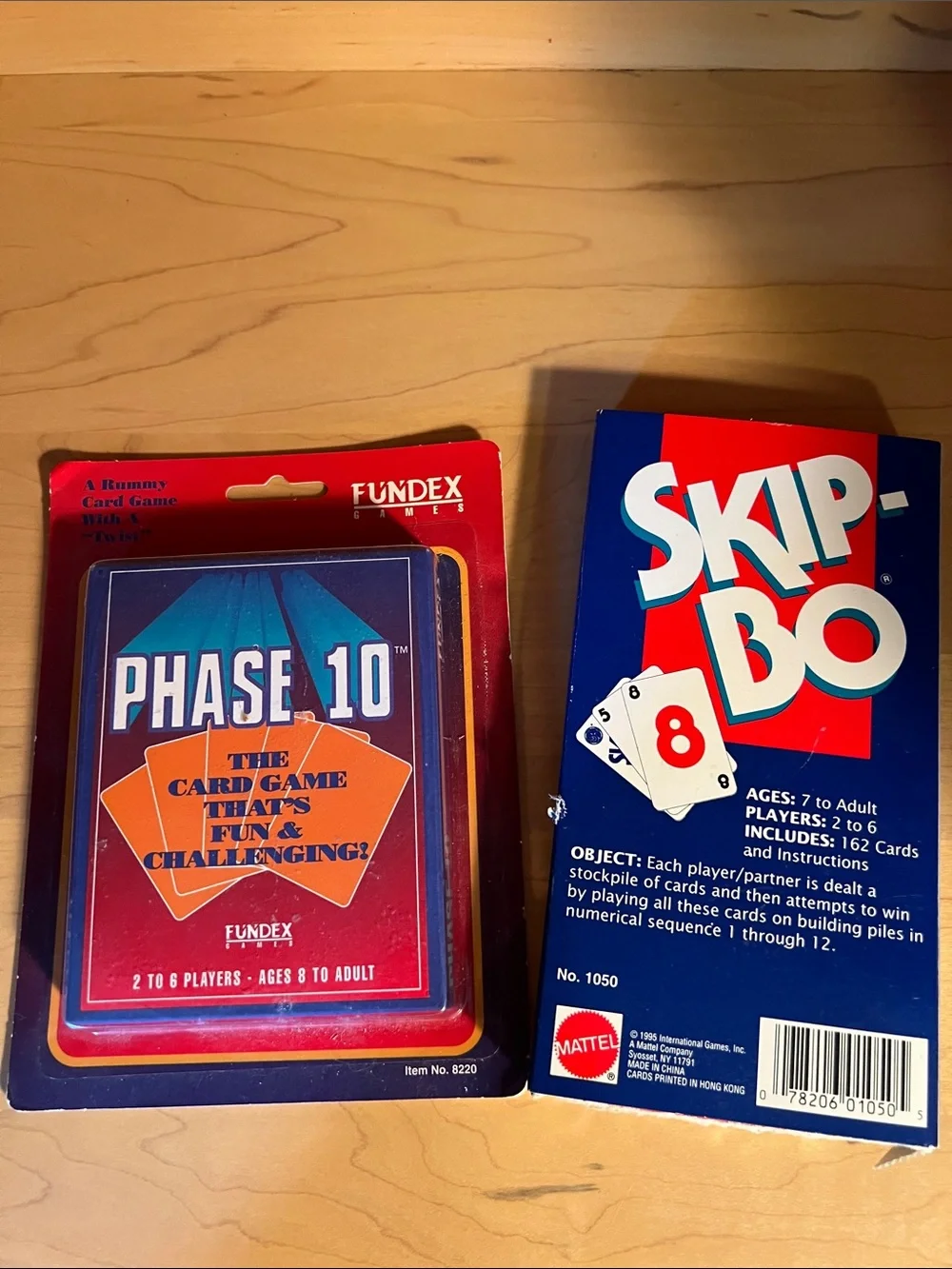 2 games Phase 10 Card Game and Skip Bo